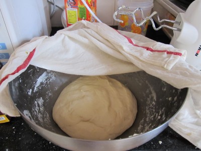 Dough before rising
