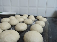 Dough balls resting